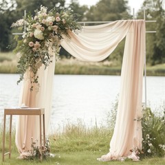Large Wedding Arch Stand Ceremony Frame Garden Trellis for Indoor Outdoor 7.87ft