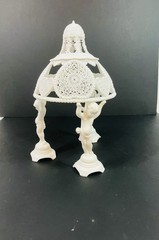 Vintage Wilton 5 Piece Cake Topper Cherubs Canopy & Bell-Plastic