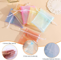 100PCS Sheer Organza Bags With Drawstring for Wedding Favor, Party, Favor Jewelr