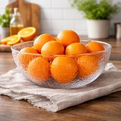 Lillian Collection Stunning Clear Plastic Round Hammered Bowl -2″ 12 inches 1