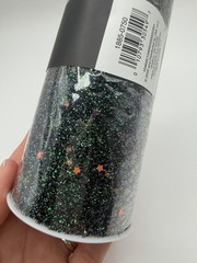 Place & Time Halloween Tulle 100% Polyester 6″ x 8 yds Green Glitter w/Stars