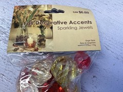 Decorative Fall Accents Faceted Acrylic Sparkling Gems Table Decor