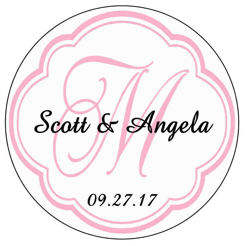 LIGHT PINK WEDDING BRIDAL SHOWER FAVORS TAGS LABELS STICKERS FOR YOUR FAVORS ~