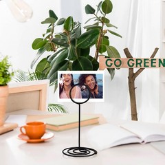 Table Number Holders 6pcs Black Sign Stand Place Card Holder