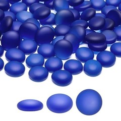 Glass Beads for Vases Glass Marbles Bulk for Vases, Flat 0.8LB Deep Blue