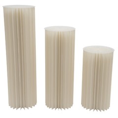 3PCS Cardboard Flower Stands White Round Wedding Backdrop Display Stands Modern