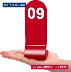 Okllen 1-30 Table Numbers Red, Restaurant Acrylic Order Numbers, Double Sided Ta