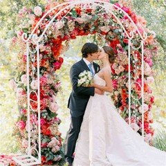 8FT Heavy Metal Wedding Arch Arbor for Bridal Party Elegant Decorations Outdoor