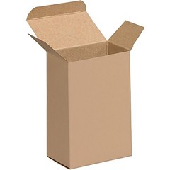 RTD2 Reverse Tuck Folding Cartons, 2 1/2″ x 1 3/4″ x 4″ (Pack of 500) Kraft