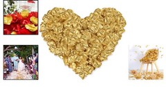 Reusable Gold Silk Rose Petals – Perfect for Weddings & Parties, 1000 Count