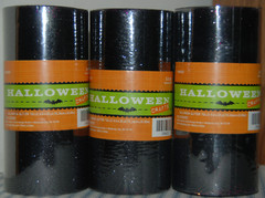 Black Halloween Glitter Tulle – 6″ x 25 Yards – Set of 3 – Craft Supplies
