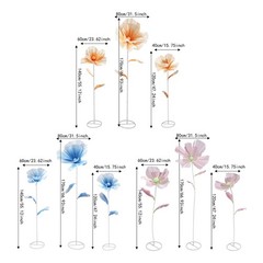 3PCS Giant Artificial Flower Decor for Wedding Background Artificial Flowers