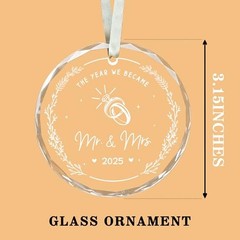 Wedding Gifts – Mr and Mrs Married Wedding Ornament 2025 – Just Color-10