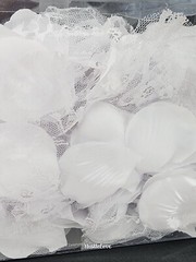 White Silk & Lace Rose Petals 300ct Wedding Flower Girl Party Special Occasion