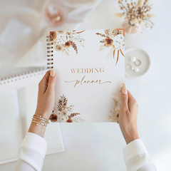 Beautiful Boho Wedding Planner Book and Organizer – Enhance Excitement and Makes