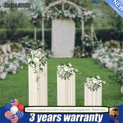 Set of 3 Elegant Bulk Weddings Decoration Table Cylinder Centerpiece Cake Stand