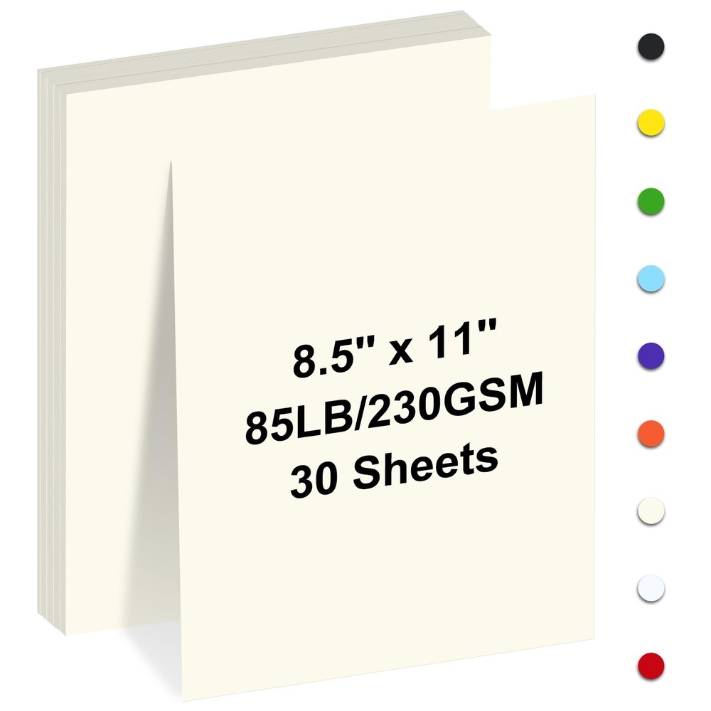 Cardstock 8.5″ x 11 «,Cardstock Paper 85 lb/230 gsm,Cream Card Stock for Prin…