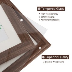 GraduationMall 8×10 Wooden Picture Frames,Display Photos 5×7 with Mat or 8×10…