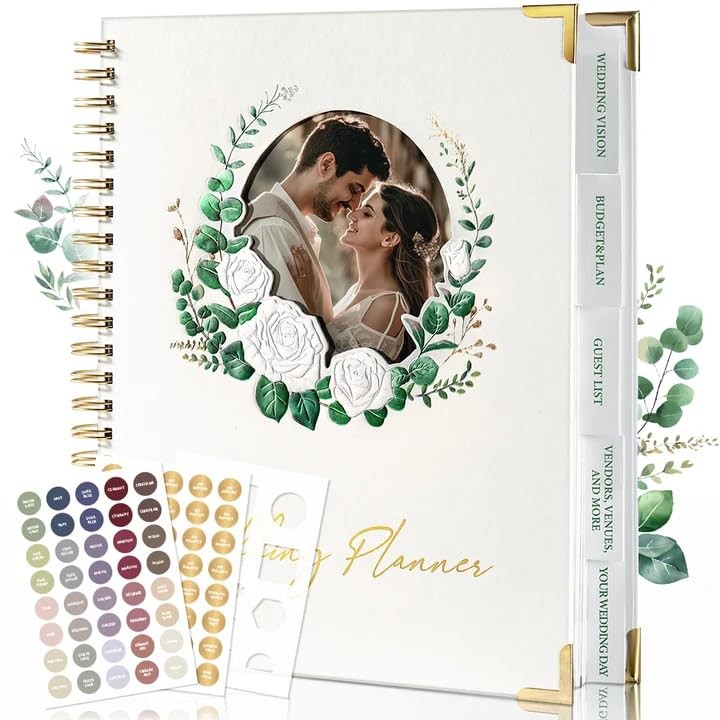molekaus Wedding Planner Book And Organizer：Wedding 11.5×10.5, White