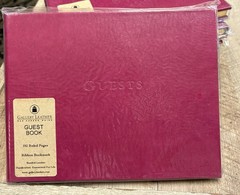 Gallery Leather Guest Book Acadia Wild Rose Bonded Leather 7”x9” Lined New
