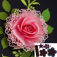 DDeehs Scrapbooking Die Cuts, Merry Christmas Wedding Flower Leaf Cutting Die…