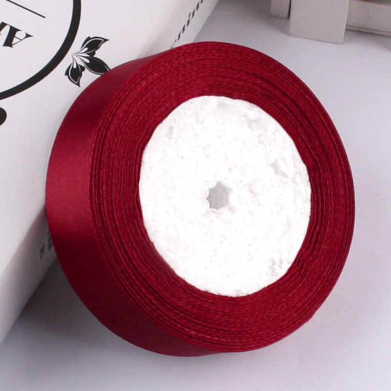 25mm Width Premium Satin Ribbon For Gift Wrapping Multicoloured 22 Metres Rolls