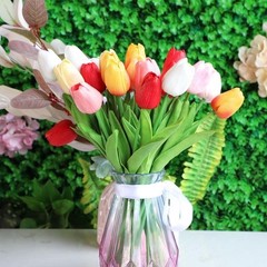 24pcs Multicolor Artificial Tulip Latex Real Touch for DIY Bouquets Wedding P…