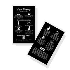 Waxing Aftercare Cards | 50 Pack | Size 2 x 3.5” inches Business Card Size
