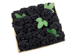 US 25/50pcs Artificial Flowers Real Looking Foam Rose Decoration DIY for Wedding