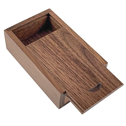 Wood Gift Box with Sliding Top, Discrete Sliding-Lid Wooden Boxes Walnut(S)