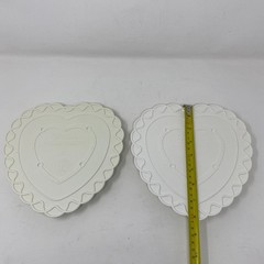 5 Wilton 14″, 10″, 8″ Heart Cake Separator Plates Scalloped Decorator Preferred