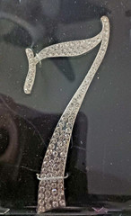 Monogram Cake Jewelry Rhinestone Silver ~7~ Cake Topper 3.5″ X 5” New Number 7