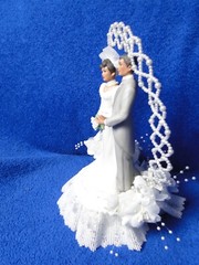 New Wilton «Heavenly» Designer Series Wedding Cake Top, grey Tux # 118-603