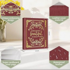Valentine Day Gift for Couple,Love Story Magnetic Self Album Love Story-Brown