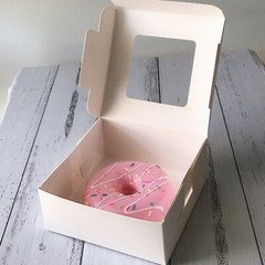 50x Large Donut Cake Window Favor Box Wedding Birthday Party Give Away Gift Box