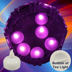 NEW 24 Pink Led Floating Floral Tea Light Candle for Wedding Centerpiece Decor