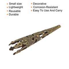 Corsage Decorative Holder, Alloy Lapel Pin Brooch Vase 42mm Cyan Pack of 2