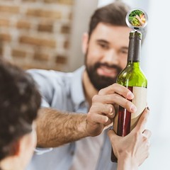 3 Pack Zinc Alloy Wine Bottle Stopper Set – Round, Reusable Heat Round