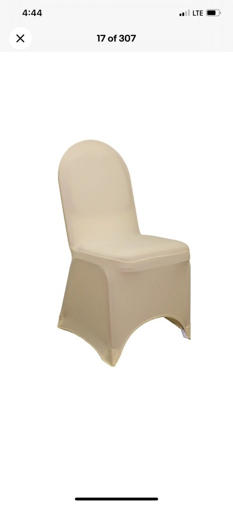 96 Pcs Champagne Stretch Spandex Folding Chair Covers for Wedding Party Dining