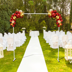Square Wedding Arch hanging Flower White Metal Stand for Wedding Ceremony party