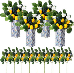 Amalfi Coast Party Decorations 4 Blue Tiles Table Centerpieces Boxes