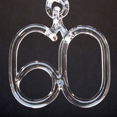 60th Sixtieth Wedding Anniversary Glass Cake Topper