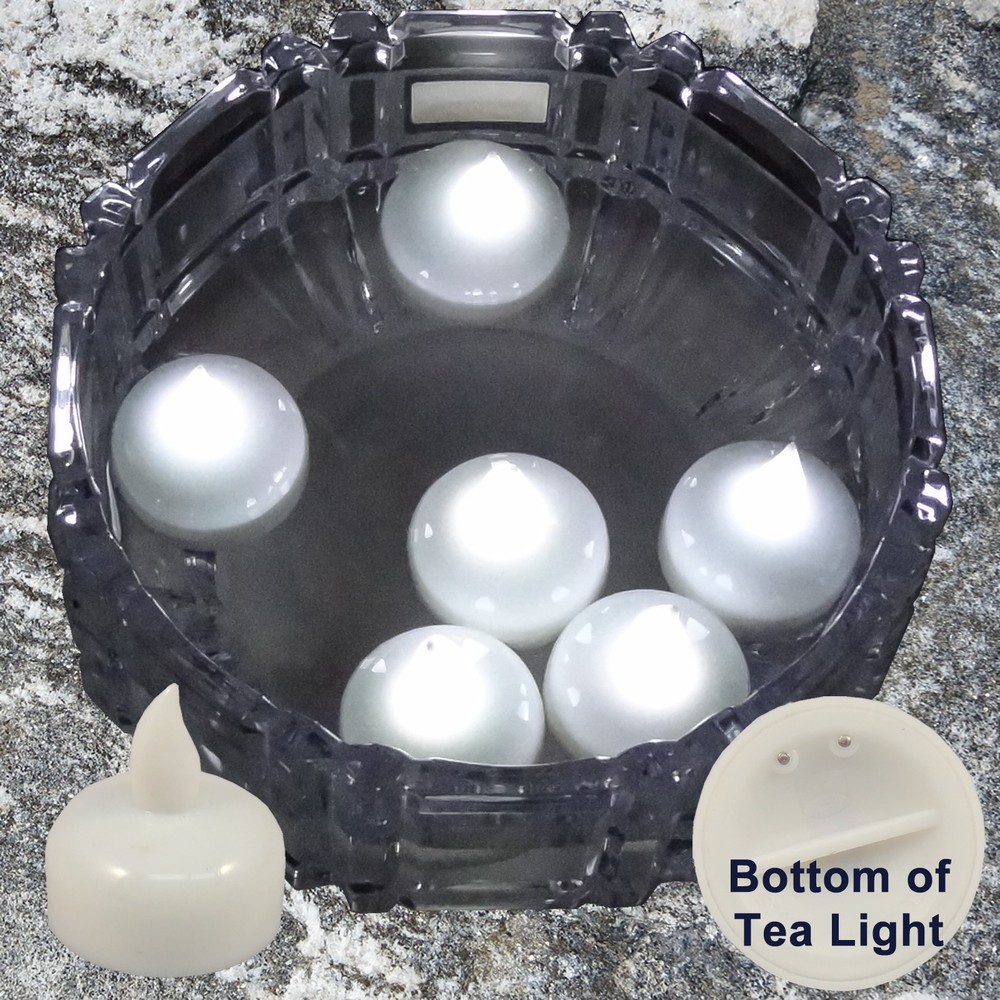 24 X Waterproof LED Floating White Tea Light Flameless Candle Wedding Party Xmas