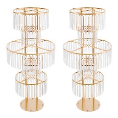 Crystal Flower Stand 2 Pack 5 Tier Acrylic Wedding Centerpiece for Party Decor