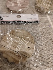 Wedding Favor Tags Thank You: 150 Count, Rectangular / 150 Circular