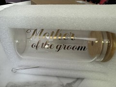 Mother Of The Groom Glass Cups With Lids Straws For Wedding Engagement shower