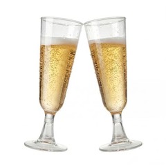Clear Plastic Champagne Flutes, 60 Pack Disposable Wine Glasses 5 oz | 60