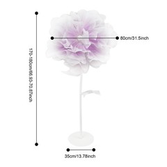 Automatic Blooming Flower Artificial Peony With Light Us Plug Home Decor Purple