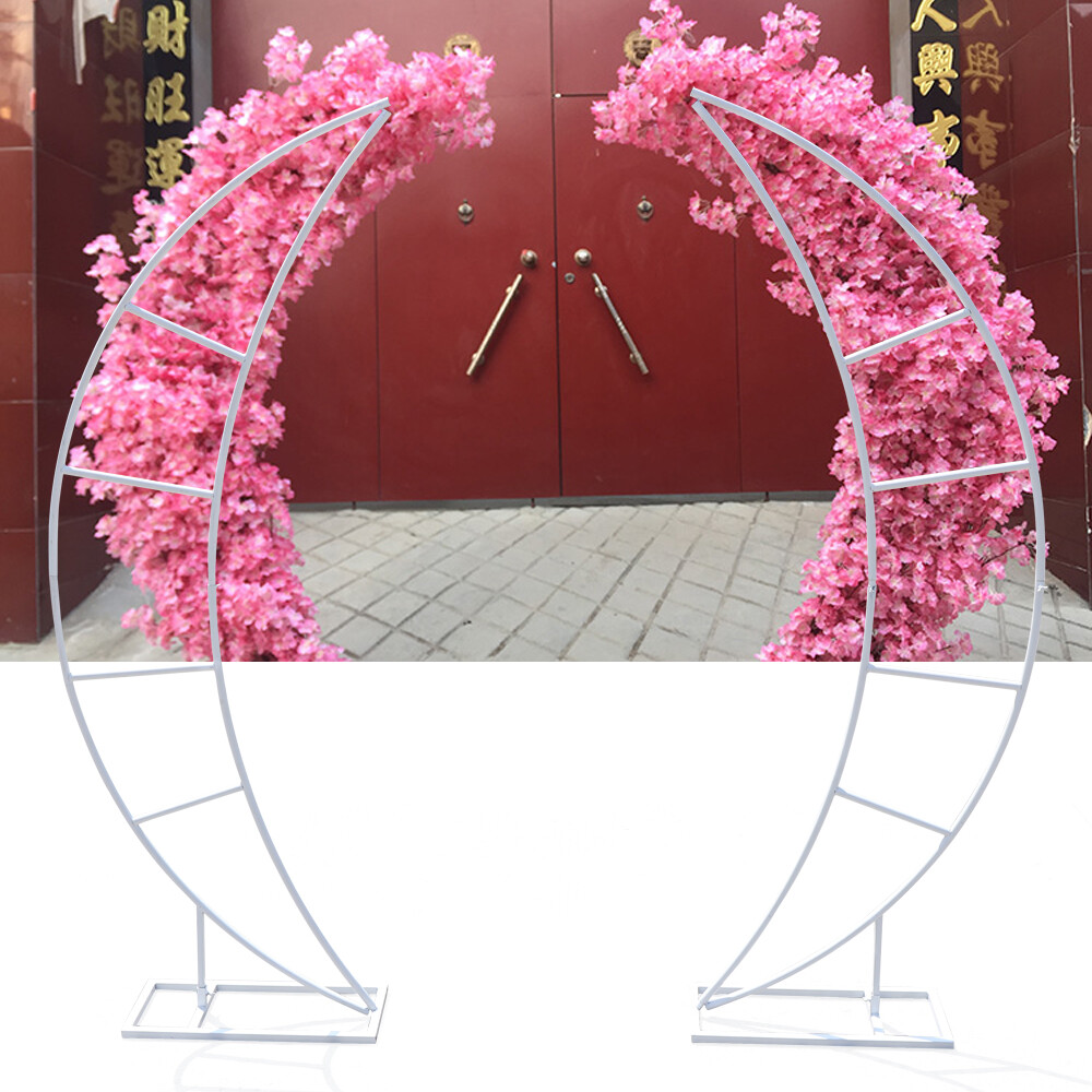 2PCS Crescent Moon Wedding Arch Frame Party Framework Stand Floral Rack New