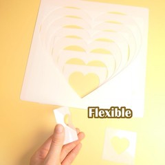 HADDIY Heart Stencils for Painting on Wood,16 Pcs Plastic Large to Small Diff…